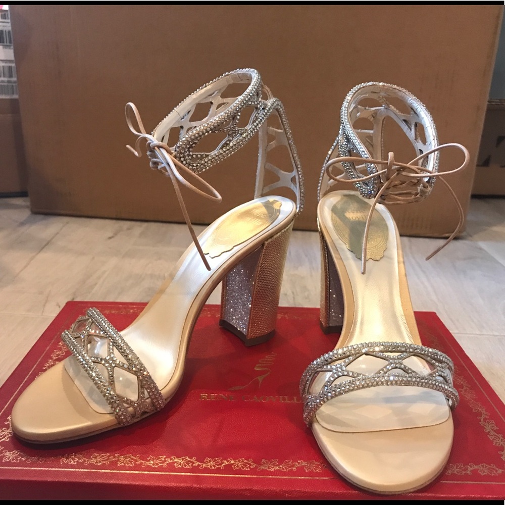 Authentic Rene Caovilla Crystal Sandals - Picture 2 of 3